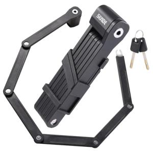 Folding Bike Lock - Folding Locks with 2Keys Heavy Duty Anti Theft Alloy Steel with Mounting Bracket 2pc Straps Bicycle Locks for Bicycles E-Bikes Scooter Mountain Bikes (30 in)