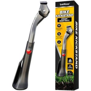 Wakano Bike Kickstand 24-29 inches, Heavy Duty Bike Kickstand for Adult Bike, Center Mount, Extra Large Base with Cleats, Robust Bicycle Stand for Mountain Bikes, City Bikes and Commuter Bikes