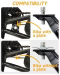 Wakano Bike Kickstand 24-29 inches, Heavy Duty Bike Kickstand for Adult Bike, Center Mount, Extra Large Base with Cleats, Robust Bicycle Stand for Mountain Bikes, City Bikes and Commuter Bikes