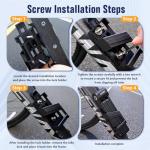 Folding Bike Lock - Folding Locks with 2Keys Heavy Duty Anti Theft Alloy Steel with Mounting Bracket 2pc Straps Bicycle Locks for Bicycles E-Bikes Scooter Mountain Bikes (30 in)