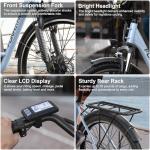 Funhang Electric Bike for Adults, 26" City Cruiser Ebike with 1000W Peak Motor, 21.7MPH 50 Miles Commuter Adult Electric Bicycles with 48V Battery, Adjustable Stem, 7-Speed, UL 2849 Certified