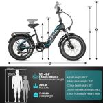 Wooken Electric Bike for Adults, Peak 1000W Motor Ebike,20"x4.0" Fat Tire Electric Bike,48V 13AH Removable Lithium-ion Battery, Up to 60 Miles,Step-Thru Electric Mountain Bike,SGS Certified to UL 2849