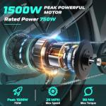 Vivi ACE01 Electric Bike for Adults,26" x 4.0 Fat Tire Ebike,1500W Peak Motor Torque Sensor Electric Mountain Bike,25MPH Electric Bicycle with 48V 15AH Battery,Hydraulic Brake,SGS Certified to UL2849