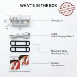 HANZE Bike Wheel Lights Rechargeable, LED Bicycle Spoke Lights 7-Color with 12 Flashing Modes, Motion Sensor Auto On/Off, Waterproof Night Riding Accessories for Kids & Adults E-Bike (2 Pack)