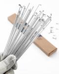 BaveL 36 Pcs 14G Sliver Bicycle Steel Spokes (201 mm-309 mm) with Copper Cap 36pcs,Mountain Bike Spokes,for MTB,Ebike,City Bikes-Replacement/Repair Spoke (Silver 232 mm)