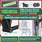 BAFANG 48V 750W UART Version Mid Drive Kits with C18 Display, BBS01B BBS02B BBSHD for 68mm Bottom Bracket