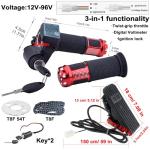 36V Motor Kit 1000W Electric Brushless DC Motor Kit 5.7N.M Go Kart Electric Motor 3100RPM Electric Dirt Bike Motor No Bracket BLDC Motor for Electric Scooter Ebike Controller Ebike Throttle with Key