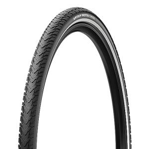 Michelin Protek Cross Front or Rear City Bike Tire for Off-Road Terrain, Tube Type Sealing, Black Sidewall, 700 x 35C