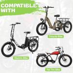 MAKELEN 20x4.0 Fat Bike Tires 2-Pack - All-Terrain Bicycle & E-Bike Tires with Shallow Block Tread for Superior Grip, Excellent Water Dispersion (Black(2 Tires&2Tubes), 20x4)