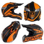 SPARK ATV & Dirt Bike Helmet for Adults - DOT Certified Motocross Helmet withQuick Release, Lightweight Off-Road Design for Motocross & Trail Riding (Matte Orange Voyager, Medium)