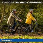 Michelin Protek Cross Front or Rear City Bike Tire for Off-Road Terrain, Tube Type Sealing, Black Sidewall, 700 x 35C