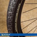 Michelin Protek Cross Front or Rear City Bike Tire for Off-Road Terrain, Tube Type Sealing, Black Sidewall, 700 x 35C