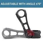 CXWXC Adjustable MTB Stem 31.8mm 70 Degree - 90/110/145mm Bike Stem Riser for Handlebar - Aluminum Alloy Mountain Bike Handlebar Riser Extender for MTB Road City Bike Bicycle (31.8 x 145mm)