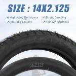 MAKELEN 2 Pack E-Bike Tire Kids Bike Tire 14x2.125 with 2 Tubes Strong Grip Compatible Replacement Bicycle Tire for Electrc Bicycle Black