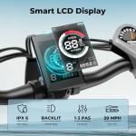 Jasion EB5 Electric Bike for Adults with Peak 1000W Brushless Motor, 40Miles 20MPH Commuting Electric Mountain Bike with 360Wh Removable Battery, 7-Speed, 26" Tires and Front Fork Suspension