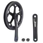 Prowheel E Bike/ Bike Crankset 1 Piece/Single 48T/52T Steel Chainring with Double Chain Cover 170mm Aluminium Alloy Arm for Single Speed and 6/7/8 Speeds Electric Bike,Bicycles, Folding Bicycle
