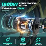 Vivi ACE01 Electric Bike for Adults,26" x 4.0 Fat Tire Ebike,1500W Peak Motor Torque Sensor Electric Mountain Bike,25MPH Electric Bicycle with 48V 15AH Battery,Hydraulic Brake,SGS Certified to UL2849