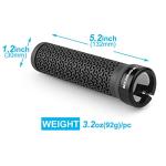 GPMTER Bike Handlebar Grips, Single Lock-on Bicycle Grips Handle Bar End Holding Locking for BMX, Mountain, MTB, Cruiser, Folding Bike, Soft Non-Slip-Rubber Rubber Hand Grip Black