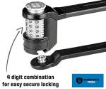 Kryptonite Keeper 585 Folding Combo Bike Lock, Compact High Security Anti-Theft Foldable Bicycle Lock with 4-Digit Resettable Combination and Mount for E-Bikes Scooter Road Mountain Bikes, 85cm(33 in)