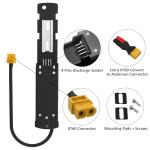 YASCO Ebike Battery Base Bottom Holder for Hailong Electric Bike Battery Mounting Plate Bracket with Connector (Hailong 4 pins)