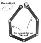 Kryptonite Keeper 585 Folding Combo Bike Lock, Compact High Security Anti-Theft Foldable Bicycle Lock with 4-Digit Resettable Combination and Mount for E-Bikes Scooter Road Mountain Bikes, 85cm(33 in)