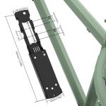 YASCO Ebike Battery Base Bottom Holder for Hailong Electric Bike Battery Mounting Plate Bracket with Connector (Hailong 4 pins)