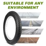 2er-Pack 16x3.0Inch E-Bike Tire (76-305) 35 P.S.I Heavy Duty Foldable Tires Wear-Resistant Bicycle Tires for Electric Bike/Scooter/Fat Bike