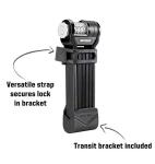 Kryptonite Keeper 585 Folding Combo Bike Lock, Compact High Security Anti-Theft Foldable Bicycle Lock with 4-Digit Resettable Combination and Mount for E-Bikes Scooter Road Mountain Bikes, 85cm(33 in)