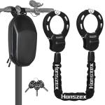 Honszex Scooter Lock, Electric Scooter Locks Anti Theft & Waterproof Scooter Bag, Bike Lock with Key, Heavy Duty Handcuff Chain Lock for E Scooter, Electric Bike, Bicycle, Motorbikes