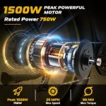 Vivi ACE07 Electric Bike for Adults, 26" x 4.0 Fat Tire Ebike, 1500W Peak Motor Electric Bike, 25MPH Ebikes for Adults with 48V 720WH Removable Battery, 7 Speed, SGS Certified to UL2849