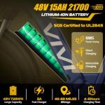 Vivi ACE07 Electric Bike for Adults, 26" x 4.0 Fat Tire Ebike, 1500W Peak Motor Electric Bike, 25MPH Ebikes for Adults with 48V 720WH Removable Battery, 7 Speed, SGS Certified to UL2849