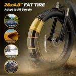 Vivi ACE07 Electric Bike for Adults, 26" x 4.0 Fat Tire Ebike, 1500W Peak Motor Electric Bike, 25MPH Ebikes for Adults with 48V 720WH Removable Battery, 7 Speed, SGS Certified to UL2849