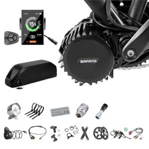 BAFANG Mid Drive Kit 500W 750W 1000W BBS02B BBSHD Electric Bike Conversion Kit 48V13AH/20AH 52V20AH Ebike Conversion Kit for Mountain Bike Road Bike with Battery and Display(Optional)