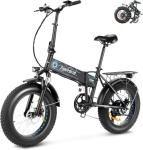 ANCHEER Folding Electric Bike for Adults, Electric Bicycle with 500W Brushless Motor(Peak 800W), 48V/499Wh Hidden Battery, Up to 55 Miles, 20"*4.0 Fat Tire Ebike, 7 Speed Gear