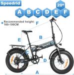 ANCHEER Folding Electric Bike for Adults, Electric Bicycle with 500W Brushless Motor(Peak 800W), 48V/499Wh Hidden Battery, Up to 55 Miles, 20"*4.0 Fat Tire Ebike, 7 Speed Gear