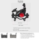 catazer MTB Road HB-100 MTB Road Line Pulling Hydraulic Disc Brake Calipers Front & Rear Mountain Bike Disc Brake E-Bike Disc Brake (1 Pcs Black Rear)