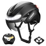 LUMDEER Ebike Helmet with Turn Signals, Electric Scooter Helmet for Adults with Front and Rear Lights LED, Bike Helmet for Men and Women, Bicycle Helmet with Photochromic Goggles & Auto Brake
