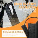 LETSERBIKE Ebike Battery Cover Waterproof, Neoprene Electric Bicycle Battery Cover Large, Fat Tire E-Bike Light-reflecting Battery Covers Bag for Winter, Dustproof, Extended Battery Life