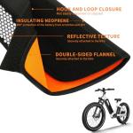LETSERBIKE Ebike Battery Cover Waterproof, Neoprene Electric Bicycle Battery Cover Large, Fat Tire E-Bike Light-reflecting Battery Covers Bag for Winter, Dustproof, Extended Battery Life