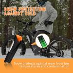 LETSERBIKE Ebike Battery Cover Waterproof, Neoprene Electric Bicycle Battery Cover Large, Fat Tire E-Bike Light-reflecting Battery Covers Bag for Winter, Dustproof, Extended Battery Life