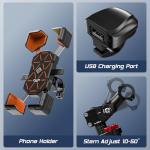 PUJH 2000W Electric Bike for Adults,Max Speed 34MPH Up to 80 Miles Range,29" Tire with 48V 17.5Ah Removable Battery,Fast City Commuter Electric Bicycles for Mountain Road for Men Women (White)