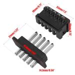 KH866 E-Bike Battery Power Discharge Connector – Compatible with Hailong 5 Pin Connector Pair Male & Female Plug for Ebikes Battery, Cycling Parts, Black & Silver