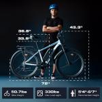 PUJH 2000W Electric Bike for Adults,Max Speed 34MPH Up to 80 Miles Range,29" Tire with 48V 17.5Ah Removable Battery,Fast City Commuter Electric Bicycles for Mountain Road for Men Women (White)