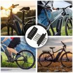 KH866 E-Bike Battery Power Discharge Connector – Compatible with Hailong 5 Pin Connector Pair Male & Female Plug for Ebikes Battery, Cycling Parts, Black & Silver