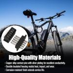 KH866 E-Bike Battery Power Discharge Connector – Compatible with Hailong 5 Pin Connector Pair Male & Female Plug for Ebikes Battery, Cycling Parts, Black & Silver