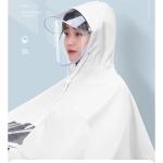 BZXIANSV Waterproof Cycling Raincoat - Hooded Rain Poncho with Mirror Cover for Bike, E-bike, Motorcycle, and Mobility Scooter(Silver Grey,4xl)