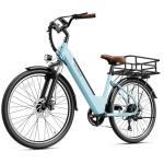 Heybike Cityscape 2.0 Commuter Electric Bike for Adults, 468Wh Removable Battery, Up to 50 Miles Range, 1000W Peak Motor, 24MPH, UL Certified 26" City E-Bike with 7-Speed & Front Suspension
