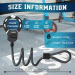 Honszex Electric Scooter Lock, Anti-Theft Cable Lock with Key, 39.37inch for E-Scooter, Electric Bike, Bicycle, Motorbikes