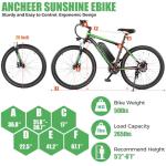 ANCHEER Electric Bike for Adults, [Peak 750W Motor] Electric Mountain Bike, 26" Sunshine Ebike, 55 Miles 20-22MPH Electric Bicycle with 48V/374Wh Battery, 7/21Speed, UL2849 Compliant