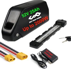 EXECYC LG/Cells 52V 25Ah Ebike Batterey - Electric Bike Battery 48V Lithium Ion for 48Volt 1000W 1500W 2000W Electric Bicycle Conersion Kit Bafang/Front Rear Wheel Kit